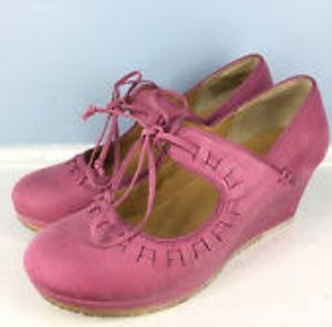 PINK WEDGES Clarks mary jane wedges 8 platform